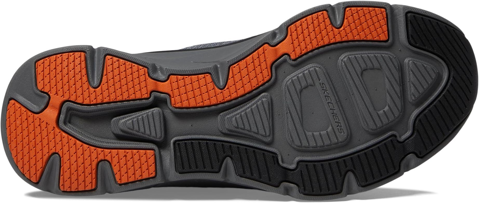 Кроссовки SKECHERS D'Lux Walker 2.0 Rezinate Hands Free Slip-In, цвет Charcoal/Orange — фото 3