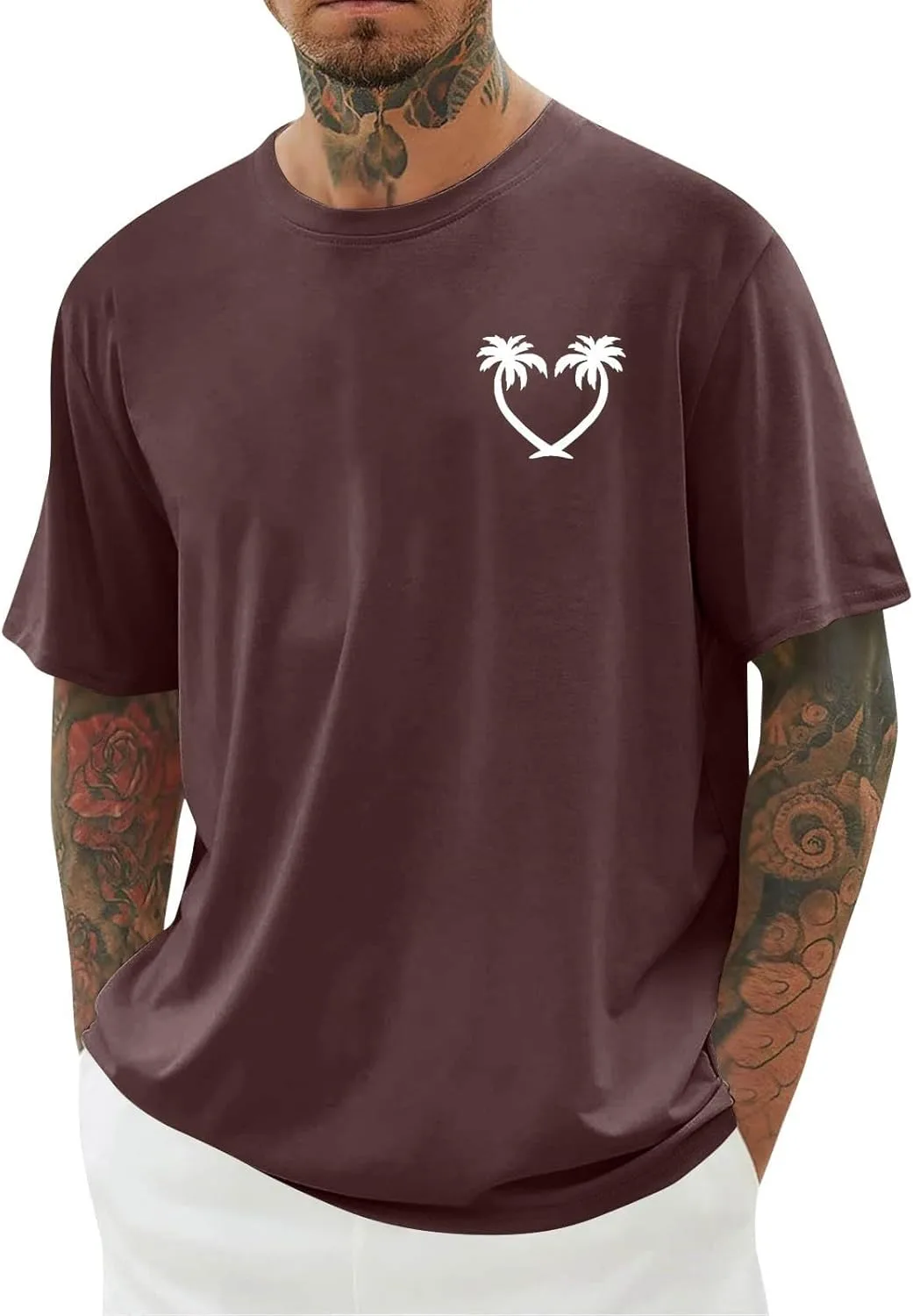 

Футболка с принтом "Кокосовая пальма" для мужчин Big and Tall