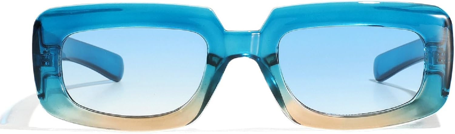 

Винтажные квадратные солнцезащитные очки для женщин, модные очки «кошачий глаз», модные солнцезащитные очки для мужчин в стиле панк с защитой от УФ-излучения mincl, Blue