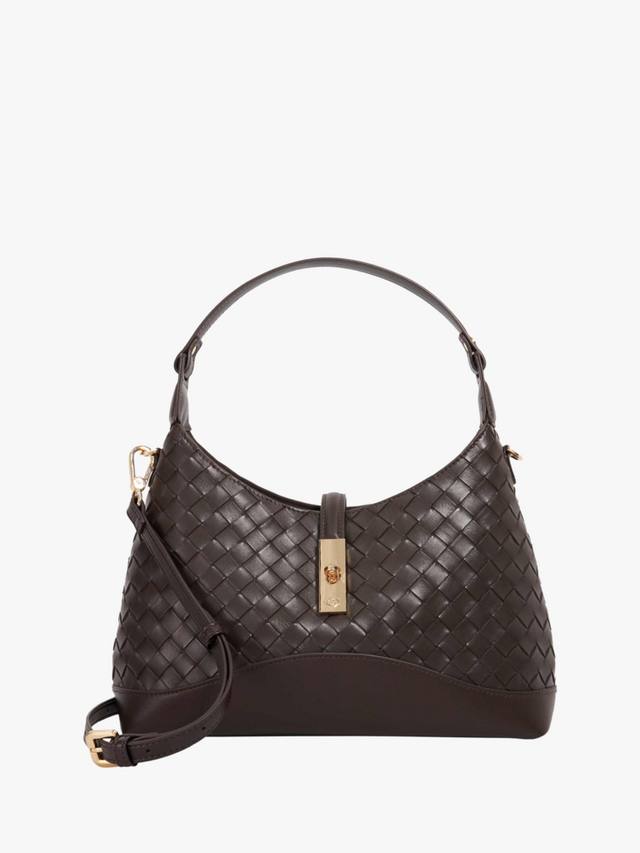 

Сумка кросс-боди Dorset из плетеной кожи Dune London, Dark Brown