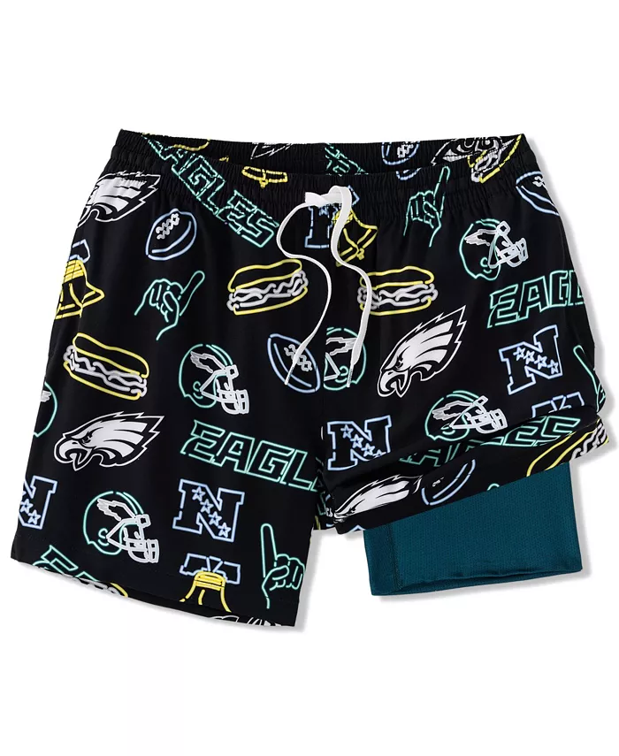 

Мужские плавки Philadelphia Eagles The Neon Lined Classic, 5.5", черные Chubbies