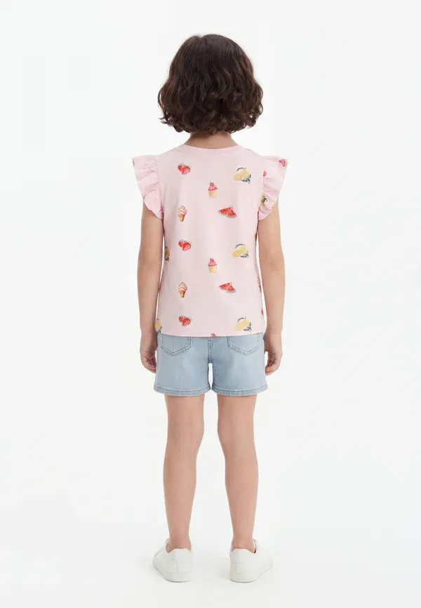 Футболка Nmfjoviner ss top box print t-shirt Name It, нежно-розовый — фото 2