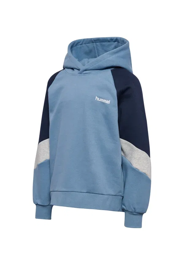 Толстовка с капюшоном Hummel Hmljr Loose Blocked Hoodie, выцветший деним — фото 4