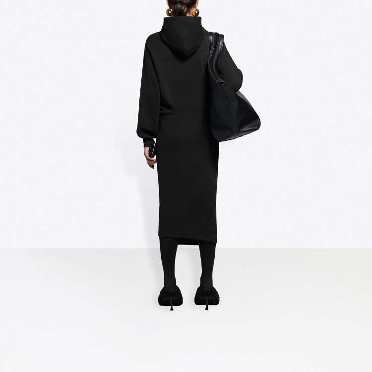 Платье Balenciaga с длинными рукавами, черный — фото 4