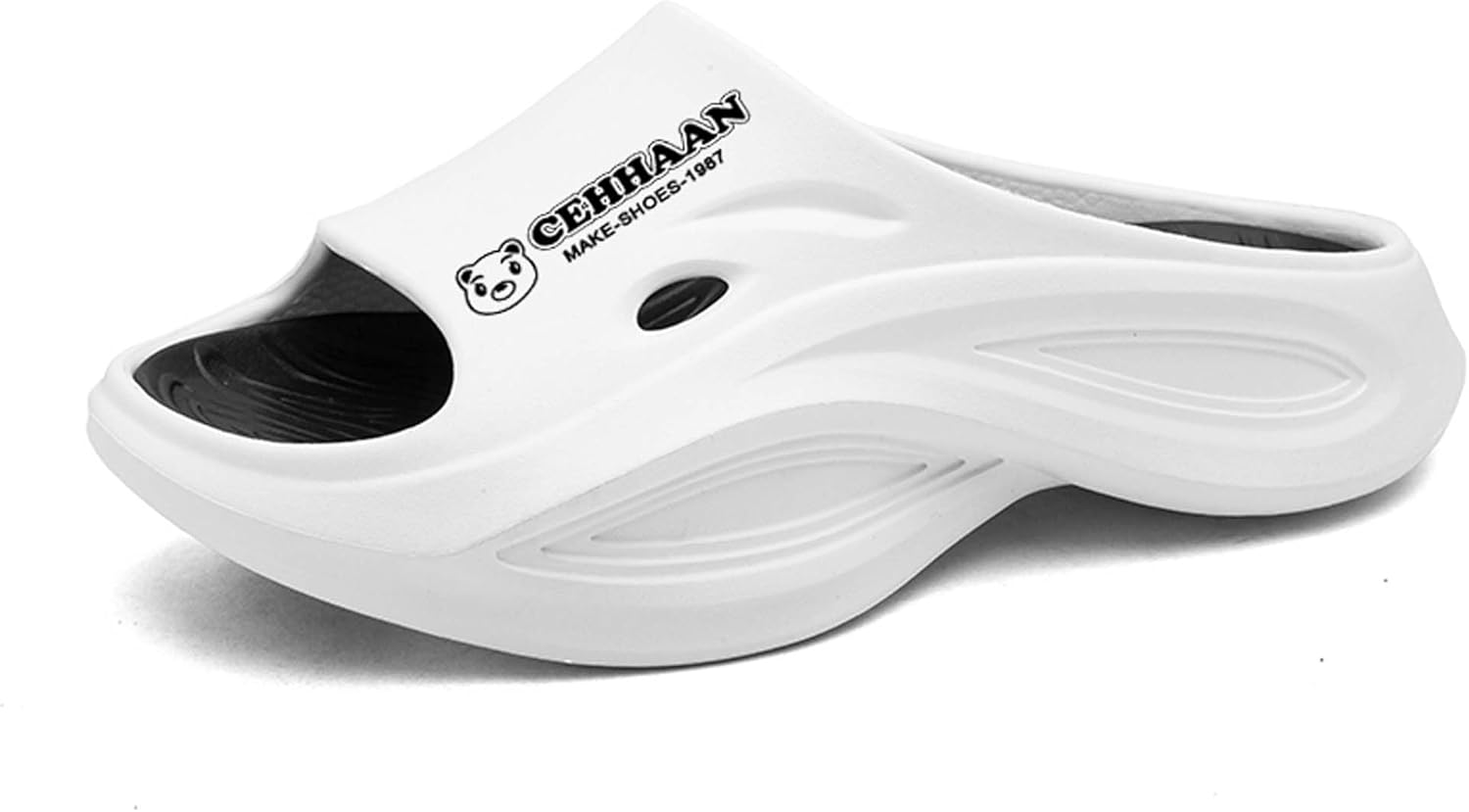 

Мужские тапочки, пляжные прямые с противоскользящей подошвой, водонепроницаемые, больших размеров, легкие тапочки Generic, белый