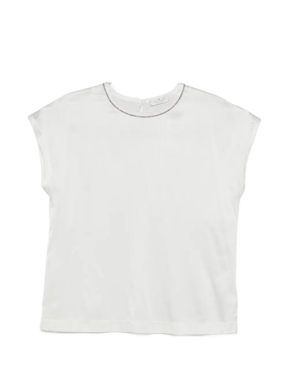 

Блузка с круглым вырезом и отделкой декоративными элементами Panicale, белый