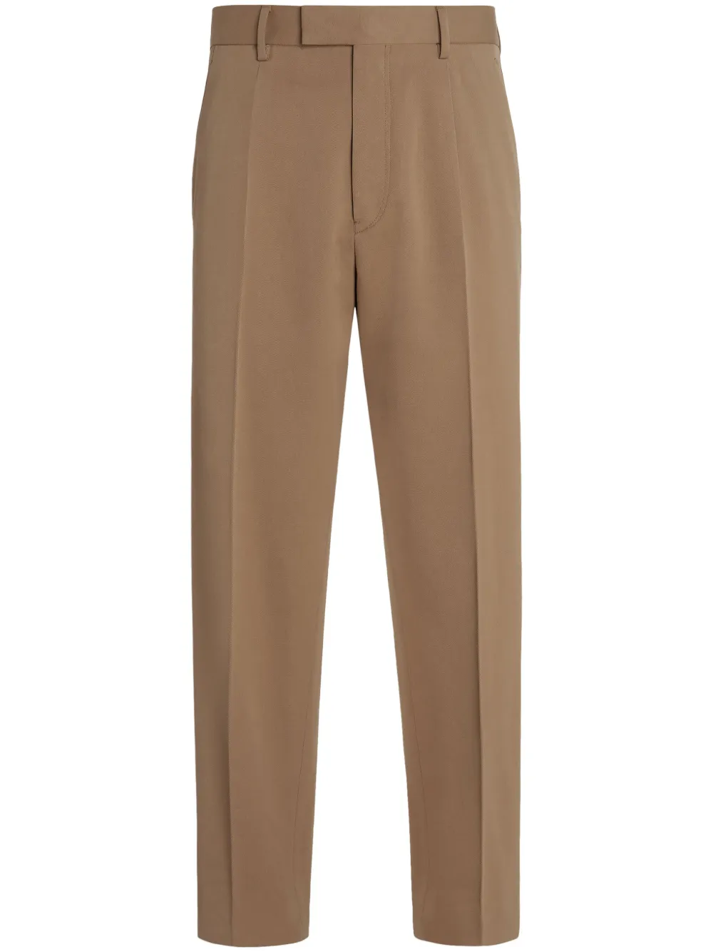 

Зауженные брюки со складками Zegna, коричневый