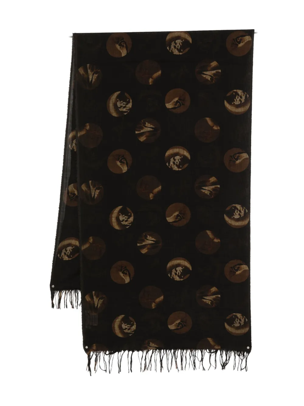 

Шарф с эффектом потертости Uma Wang, черный