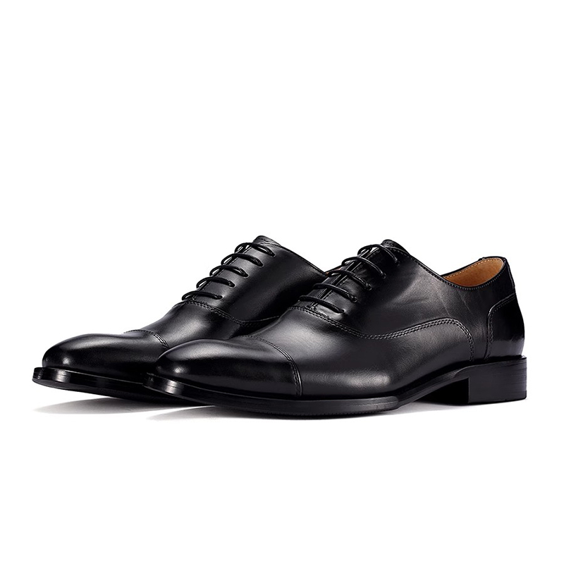 Bansley Туфли Unisex на низком каблуке с потайной платформой черные, цвет Black, Hidden Wedge — фото 3