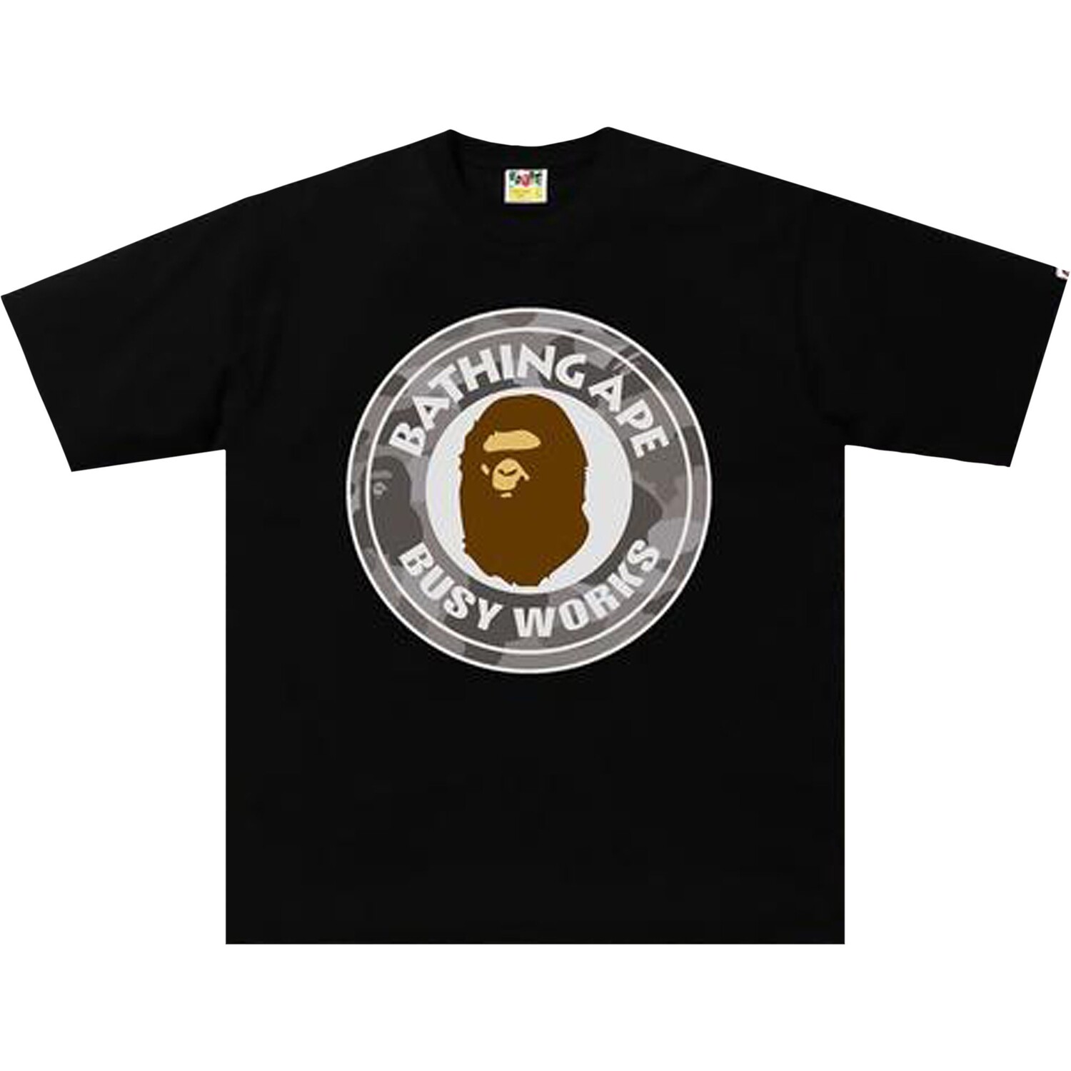 

Свободная футболка BAPE Color Camo Busy Works, цвет Черный/Серый
