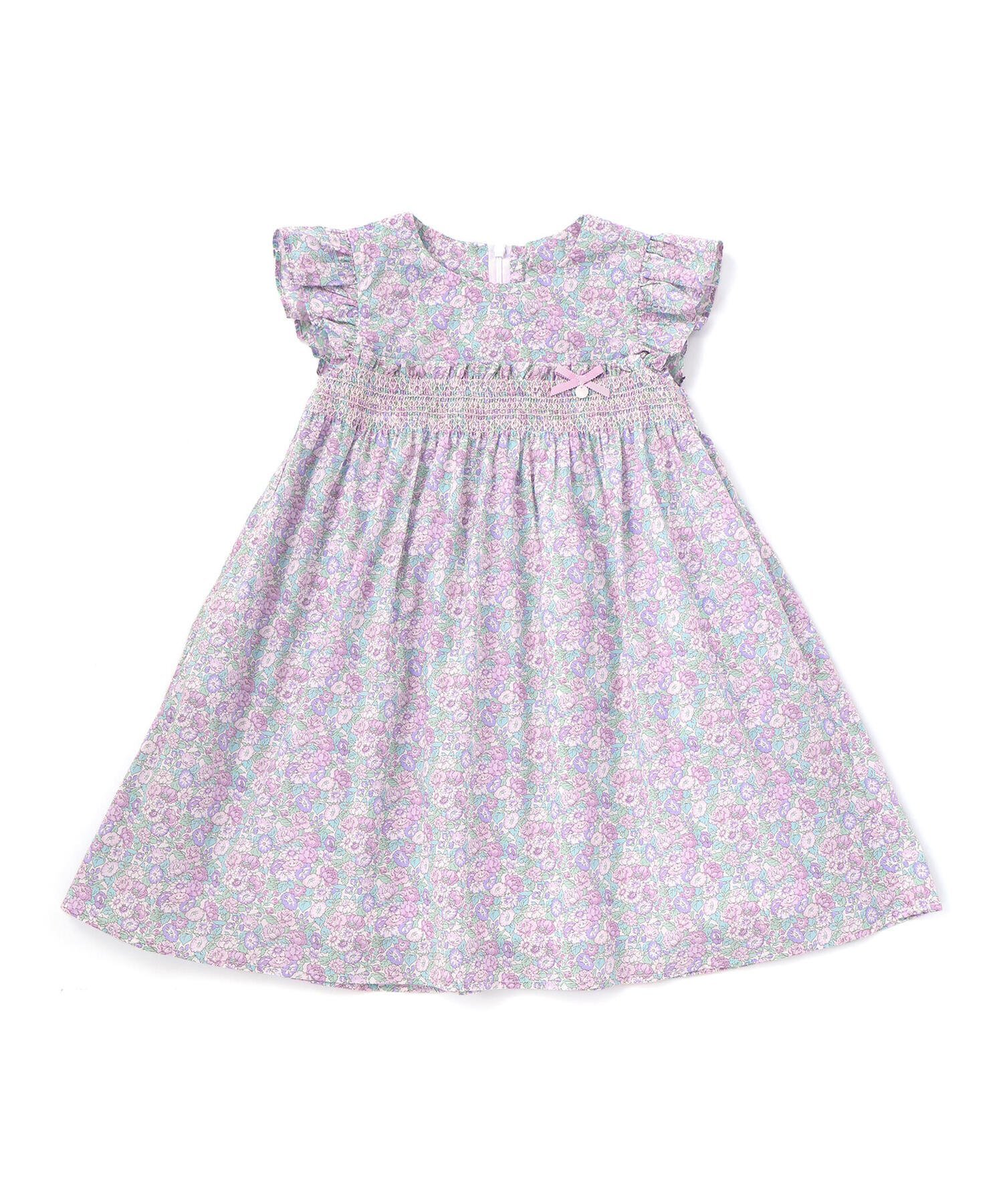 Платье Liberty (Leontyne Dream) из ткани Tana Lawn с цветочным принтом и сборками (размеры 90-140 см) Tartine et Chocolat, Purple