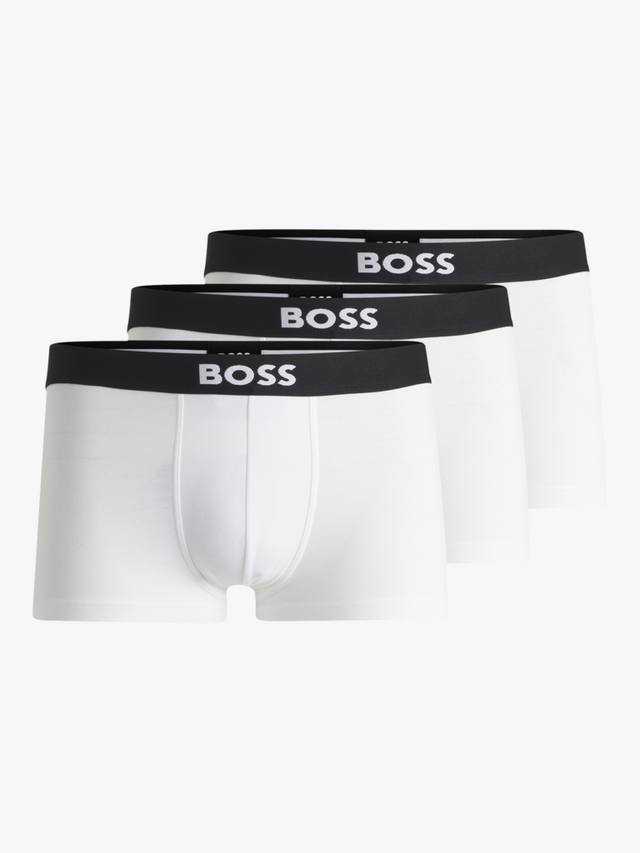 

Плавки с эластичным хлопчатобумажным поясом с логотипом HUGO BOSS, белый