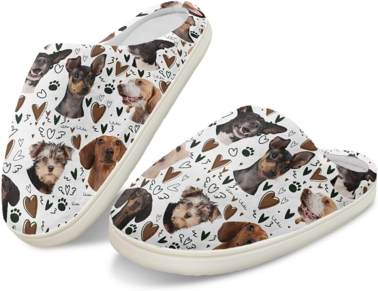 

Мягкие тапочки для женщин, домашние милые тапочки для подростков, размер 4-12 Cugasmaru, Funny Dog