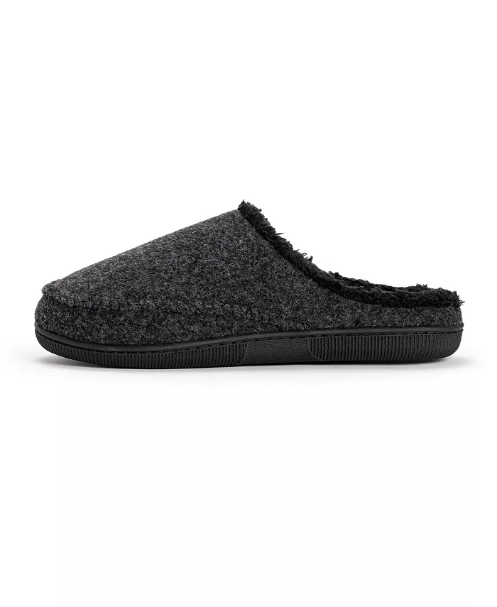 Мужские тапочки-клоги из искусственной шерсти MUK LUKS, черный — фото 4