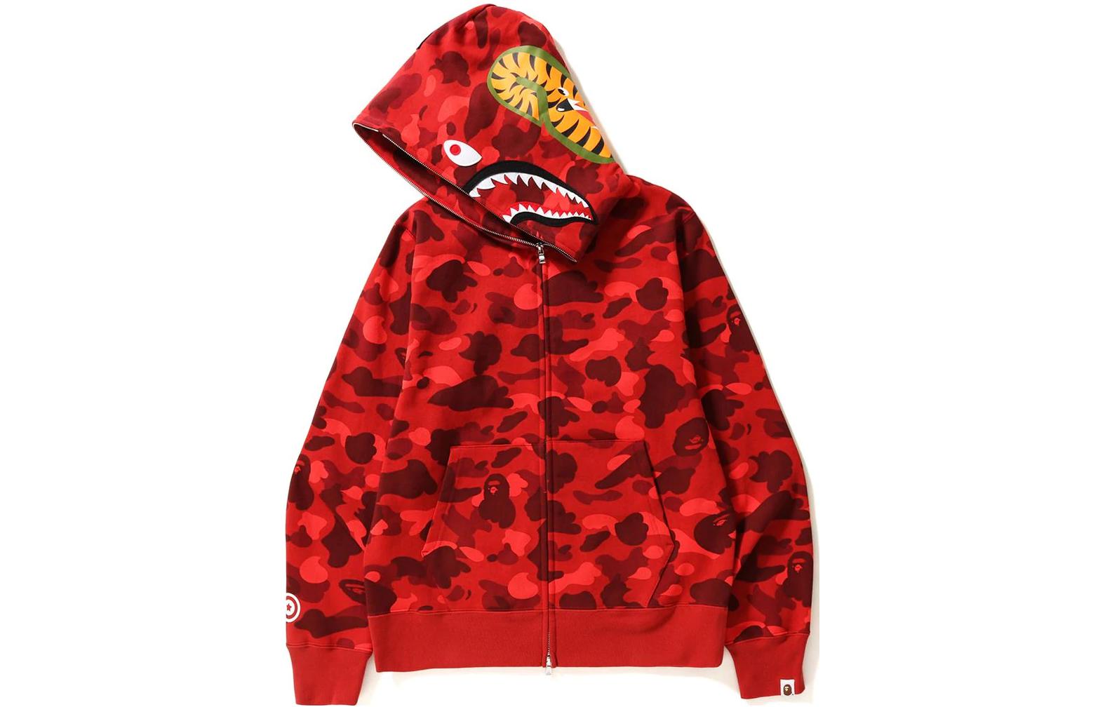 Футболка Bape Color Camo Shark Full Zip Hoodie A BATHING APE, морской синий — фото 3