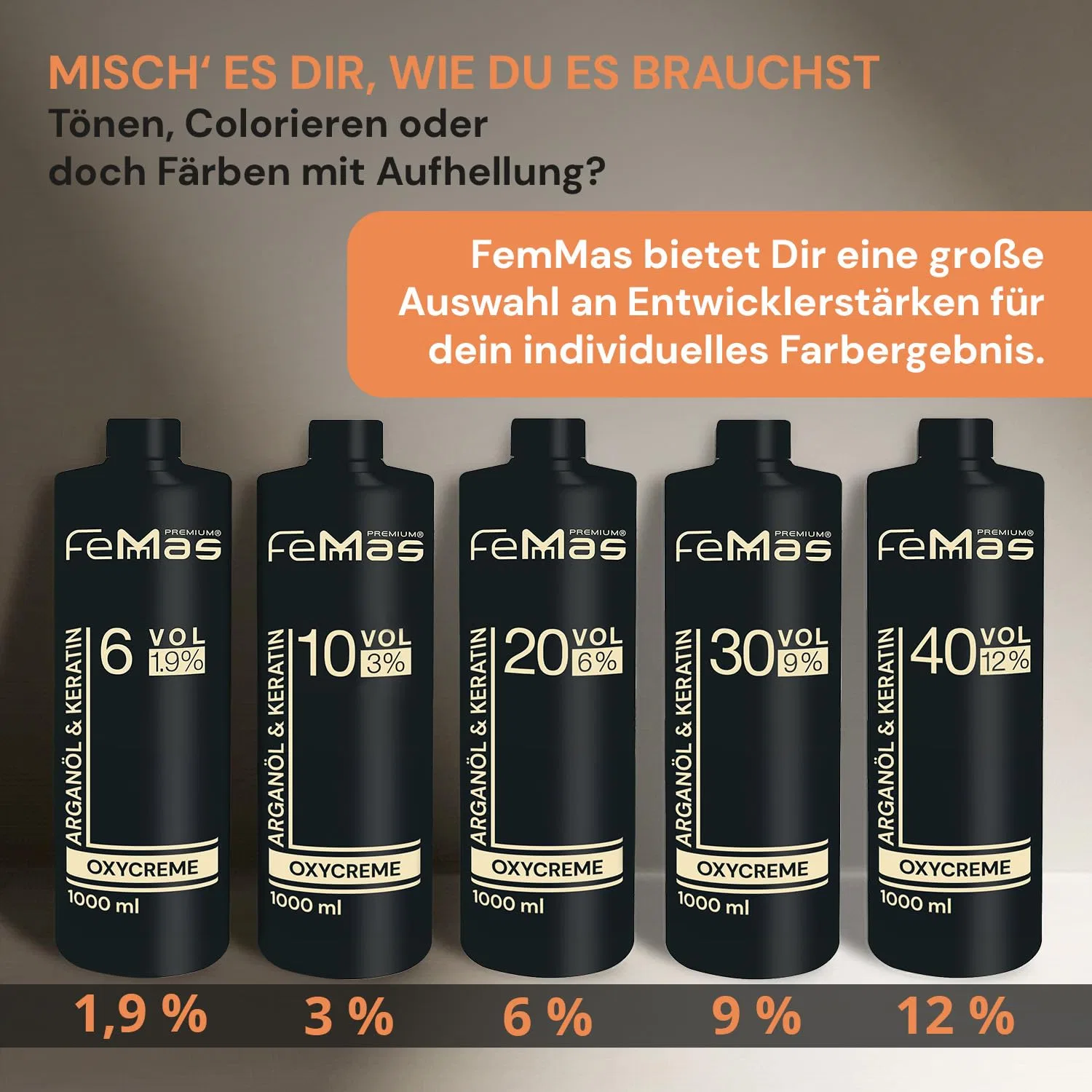 Оксикрем FemMas Oxycreme 6%, 1000 мл, для окрашивания и тонирования волос Femmas, 6% — фото 4