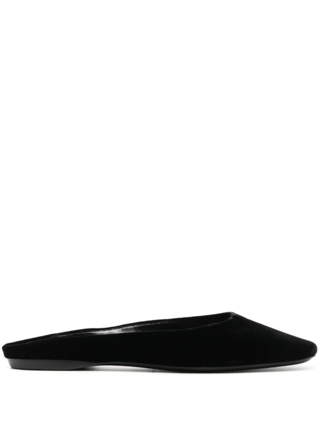 

Saint Laurent тапочки из кожи Lido, черный