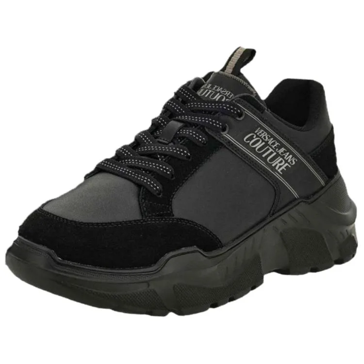 VERSACE JEANS COUTURE Мужские черные кроссовки low top
