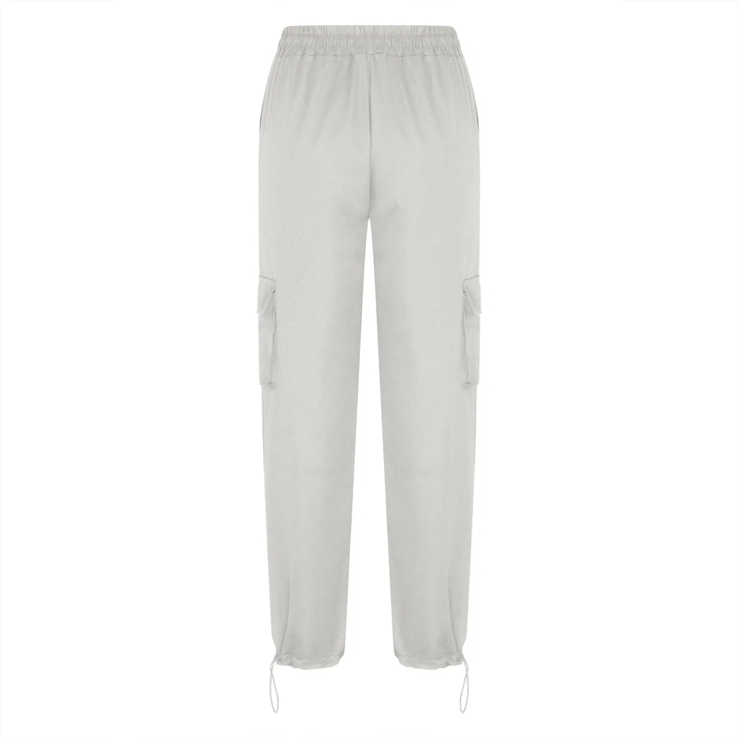 Женские брюки-карго Akklian Fashion, свободные, модные, в стиле Y2k, уличная одежда, повседневные, с широкими штанинами, эластичным поясом и высокой талией, для походов и активного отдыха, белый — фото 3