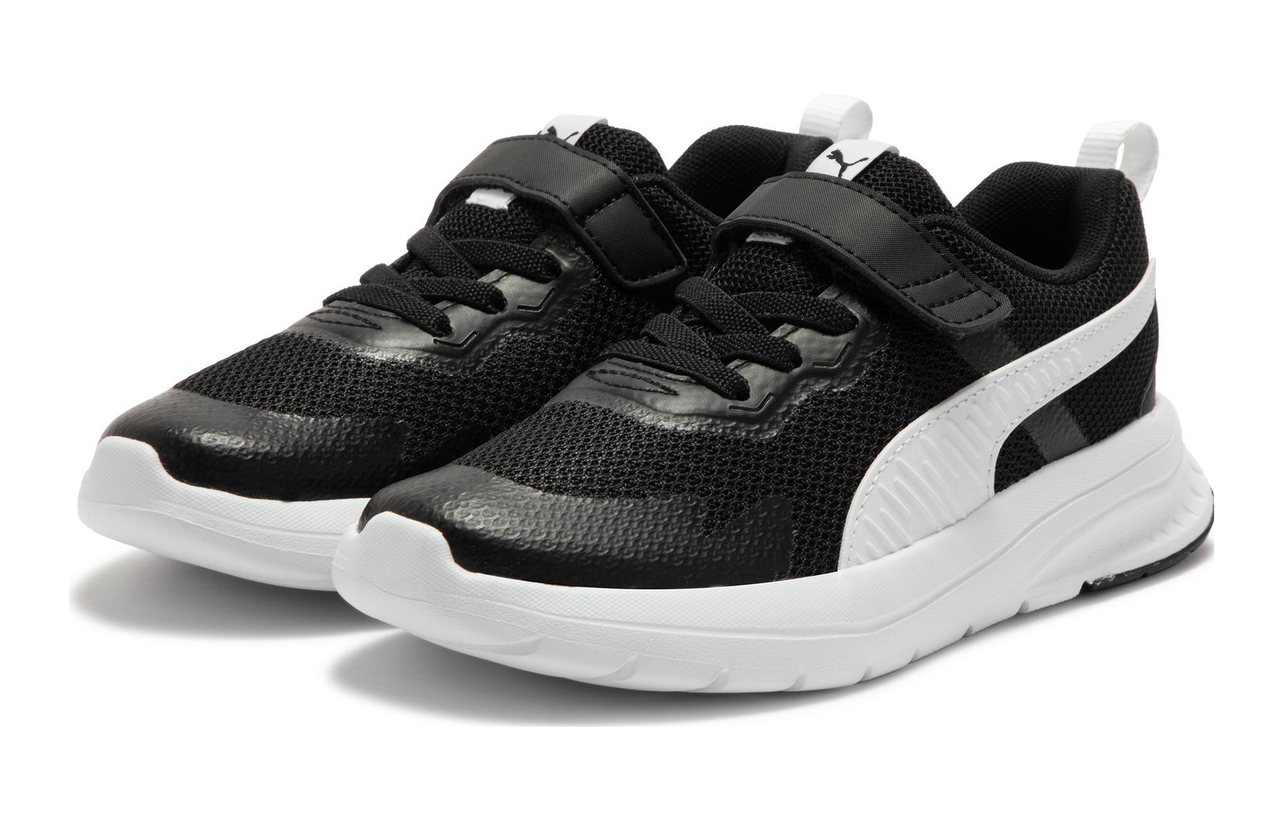 Evolve Run Mesh PS Run Mesh низкие детские беговые кроссовки черно-белые Kids' PUMA — фото 3