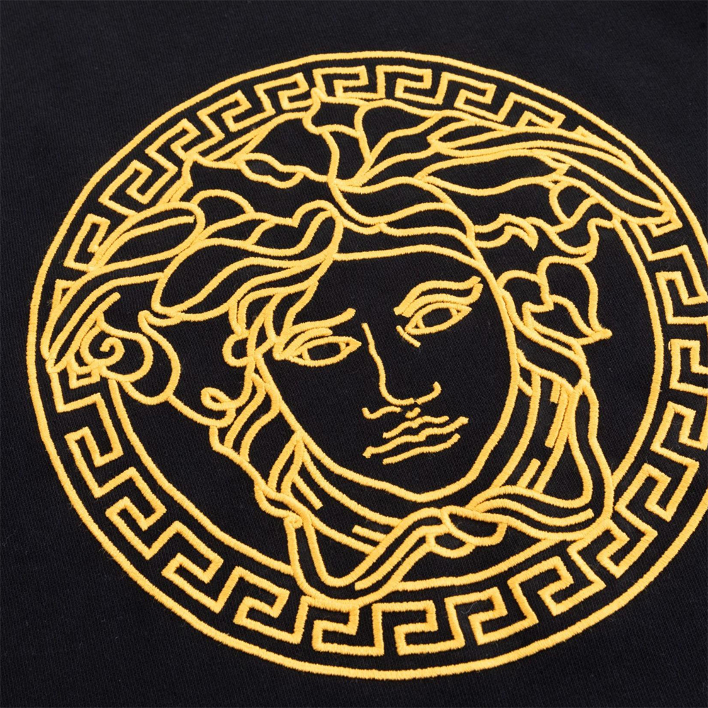 VERSACE Футболка худи мужская черная FW24 — фото 4