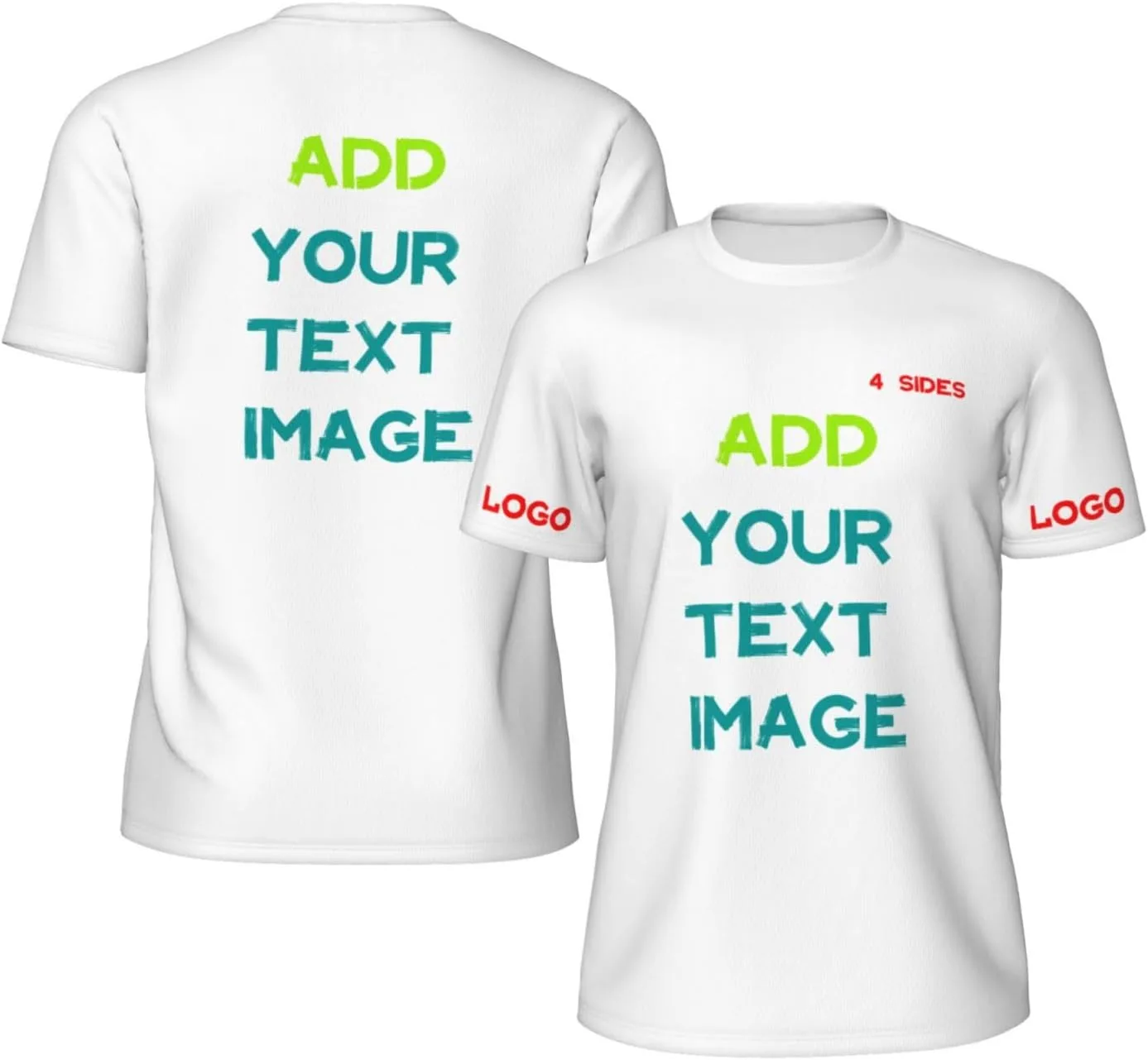 

Футболка Custom с принтом на 4 сторонах