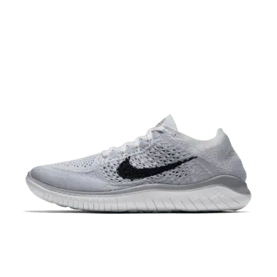 

Кроссовки Nike Free Run Flyknit 2018, цвет White/Pure Platinum/Black