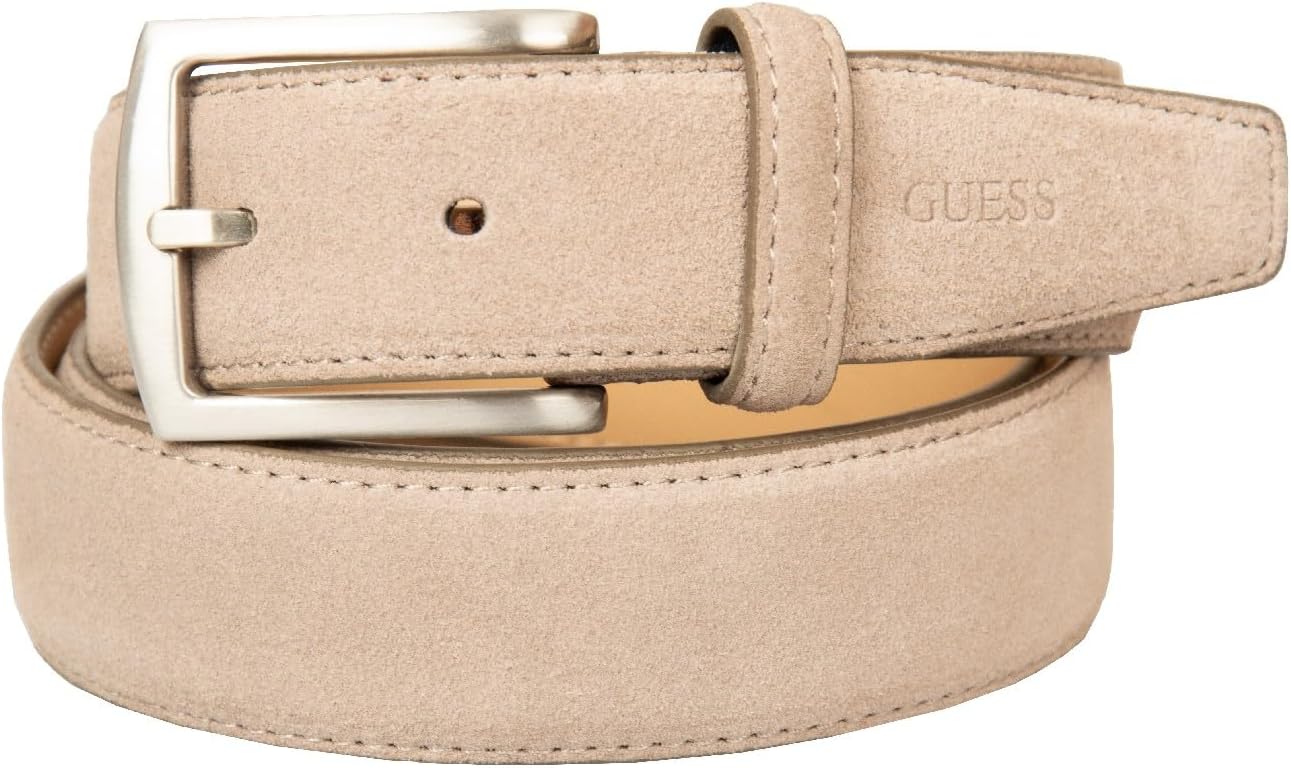

Кожаный ремень GUESS для мужчин, высота 3,2 см, Gry Gris/Grey