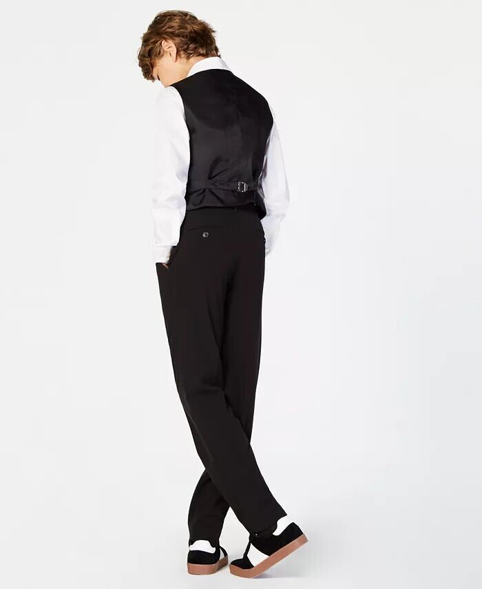 Большие мальчики Slim Fit Stretch костюм Раздельные Calvin Klein, серебряный — фото 4