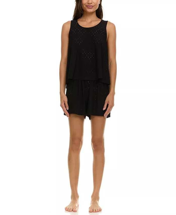 

Женский пижамный комплект с люверсами Dulce Flora by Flora Nikrooz, черный