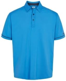 

Датская скандинавская дизайнерская одежда для гольфа: поло Lexton Links, ячменный/бирюзовый