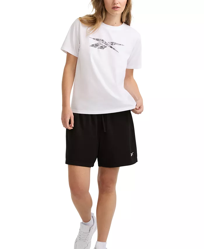 

Женская футболка с логотипом и принтом змеи Reebok, белый