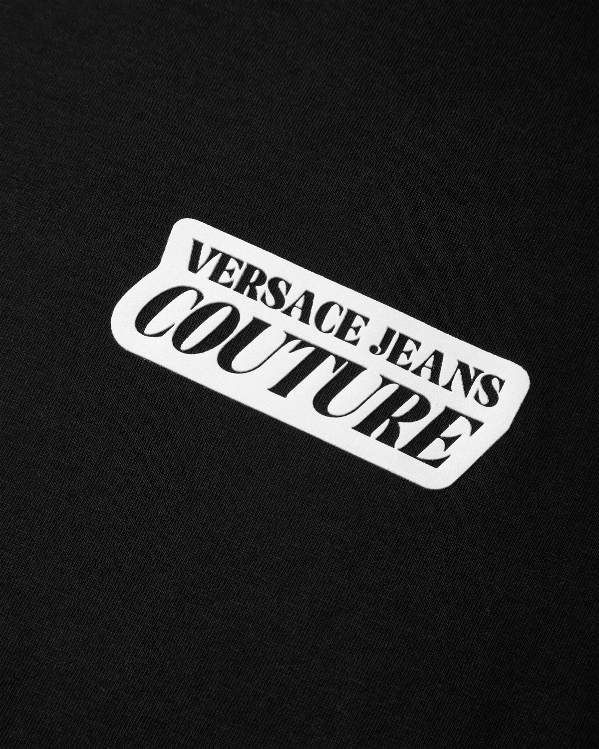 Футболка из хлопкового трикотажа с принтом VERSACE, черный — фото 2