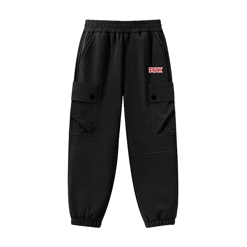 Детские карго брюки PEAK Black/PK Red Multicolor Silicone K