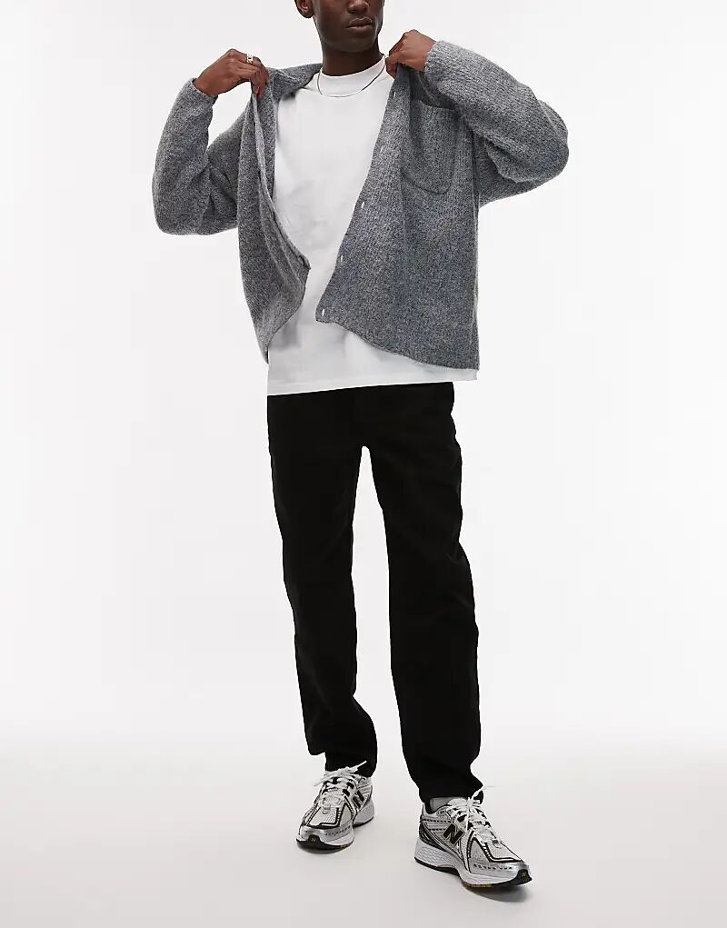 

Эластичные зауженные джинсы черного цвета Topman