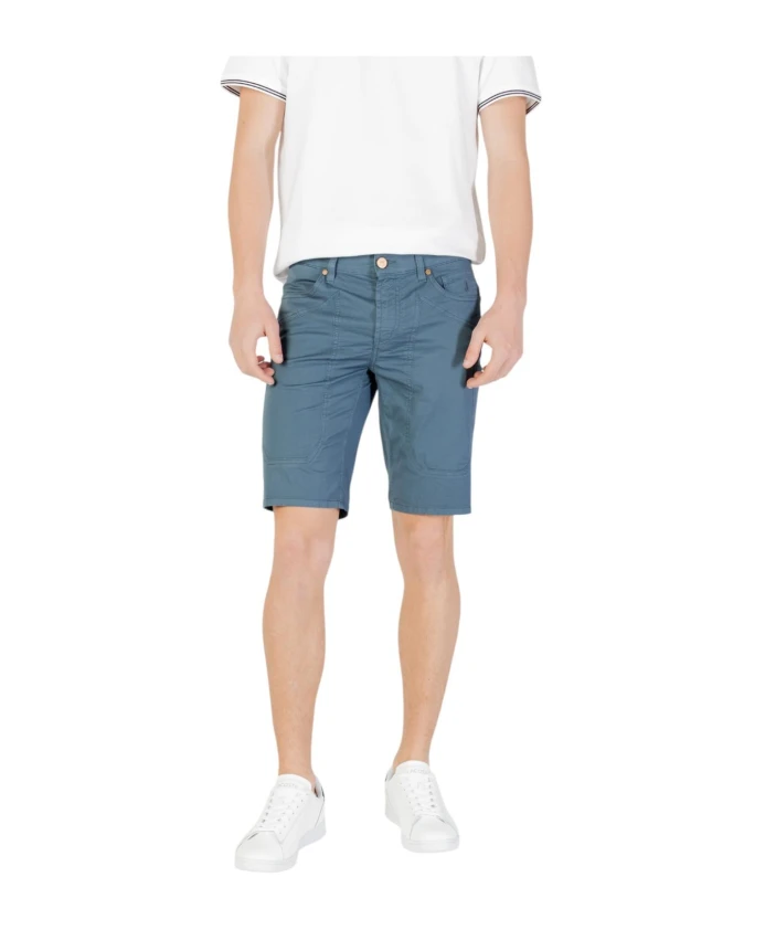 

Однотонные шорты из смесовой хлопчатобумажной ткани. Jeckerson, синий