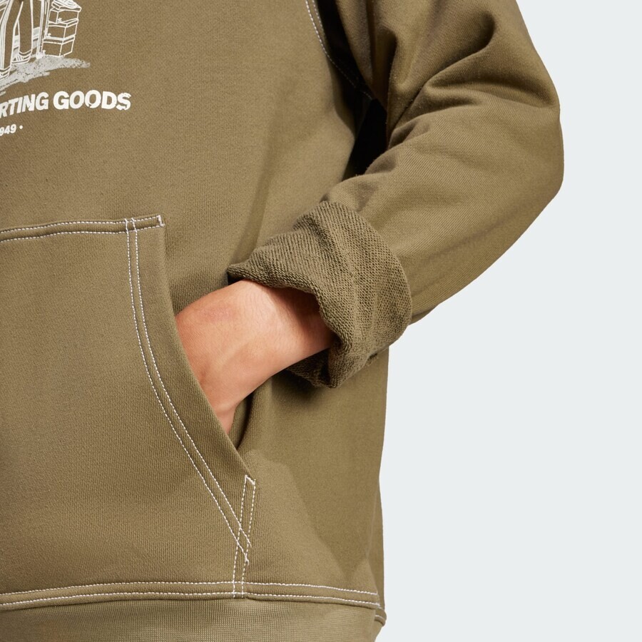 Толстовка с капюшоном ADIDAS ORIGINALS Sweatshirt Wabash, зеленый — фото 4