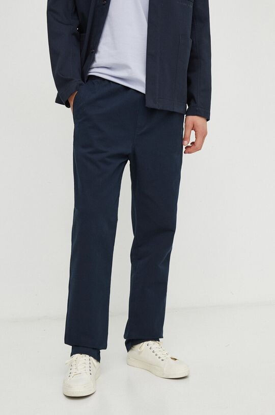 

Хлопковые брюки Samsoe Samsoe, темно-синий