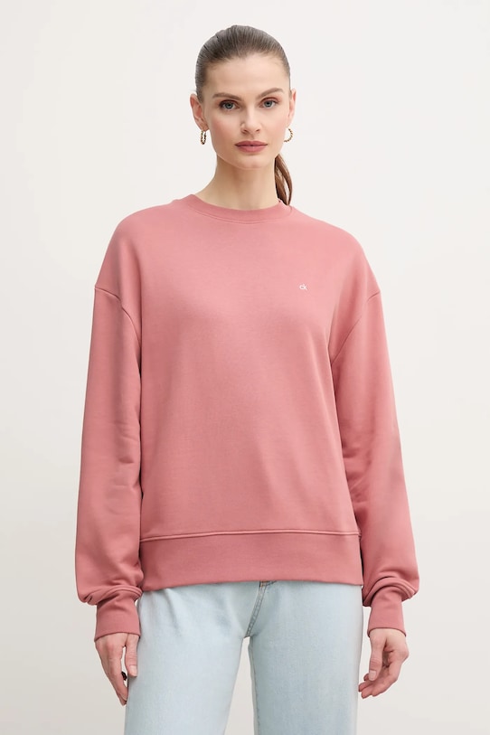 

Хлопковая толстовка Calvin Klein, оранжевый
