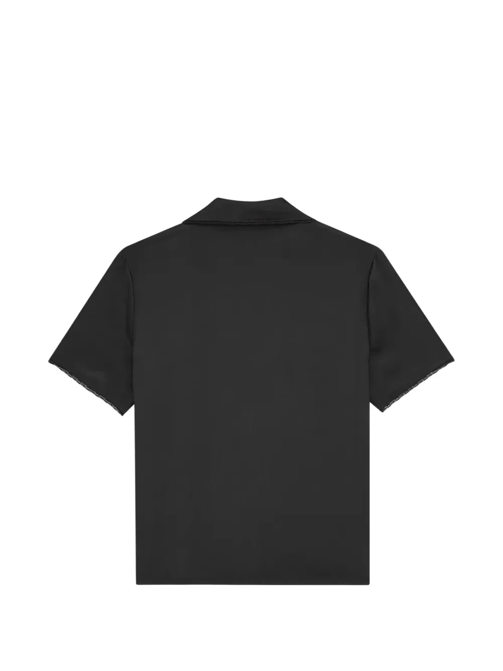 Шелковая рубашка с кружевной отделкой Saint Laurent, черный — фото 2