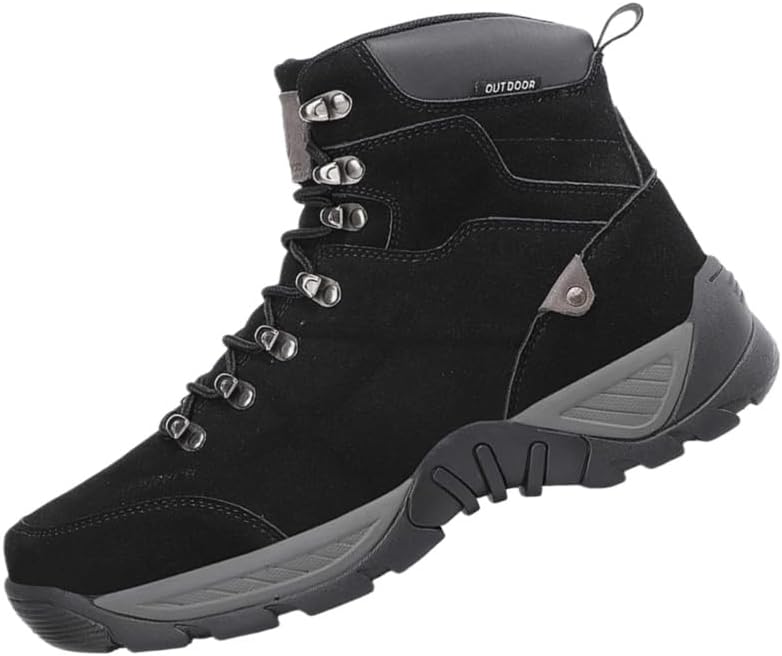 

Высокие походные и альпинистские ботинки для улицы - противоскользящие и прочные, легкие и комфортные. большой размер Fmshi, черный