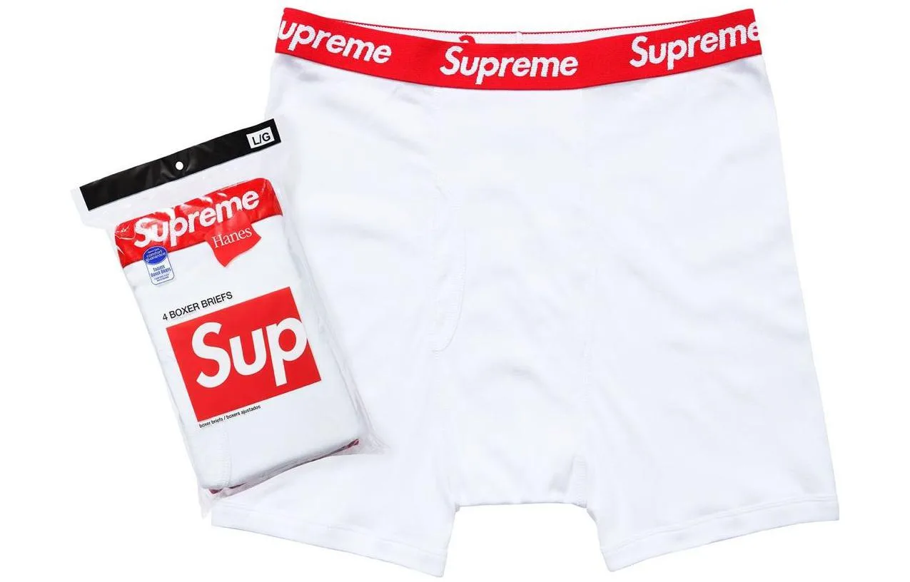 Supreme Трусы-боксеры Hanes 4 шт черные