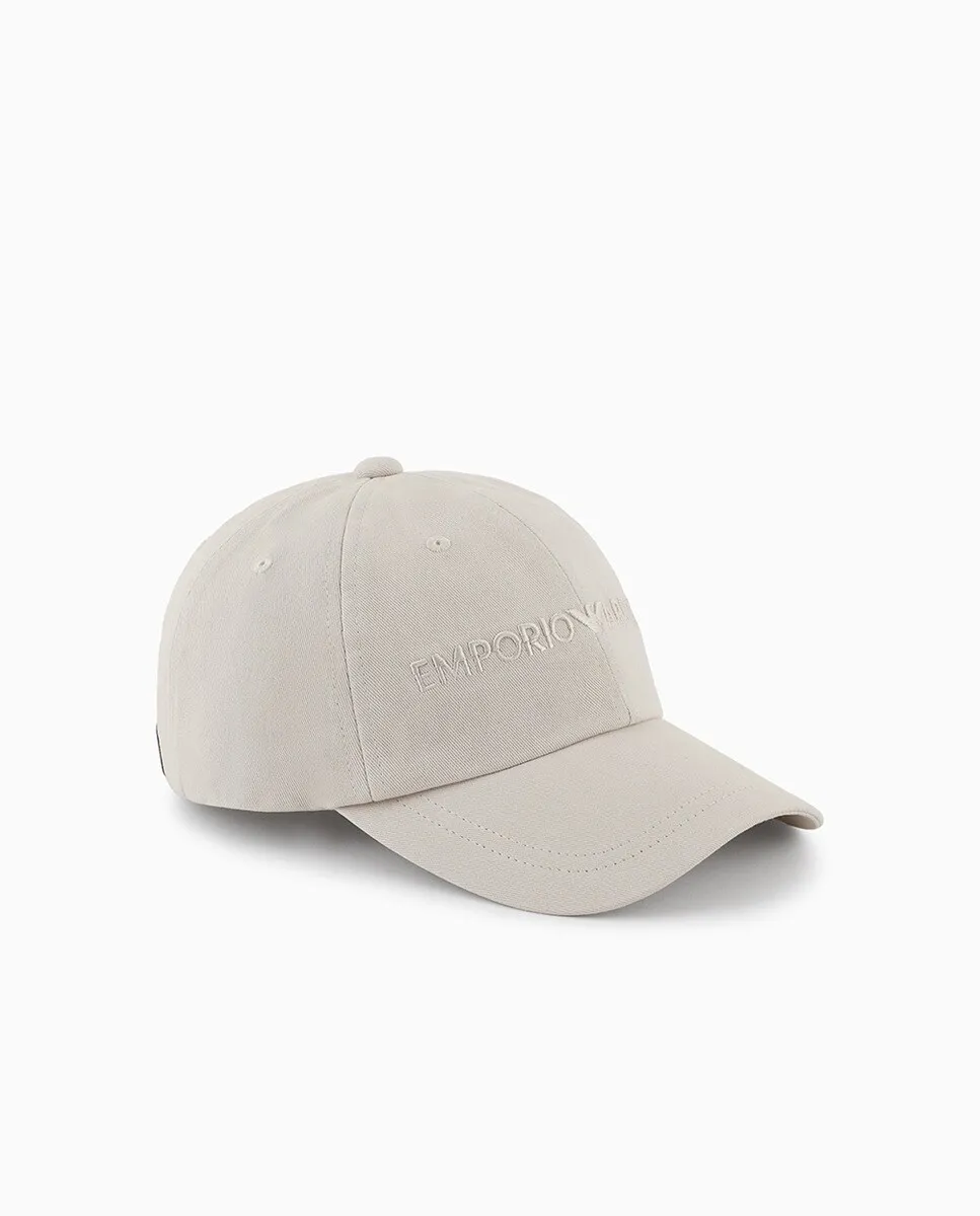 

Мужская хлопчатобумажная бейсболка с логотипом Emporio Armani, бежевый