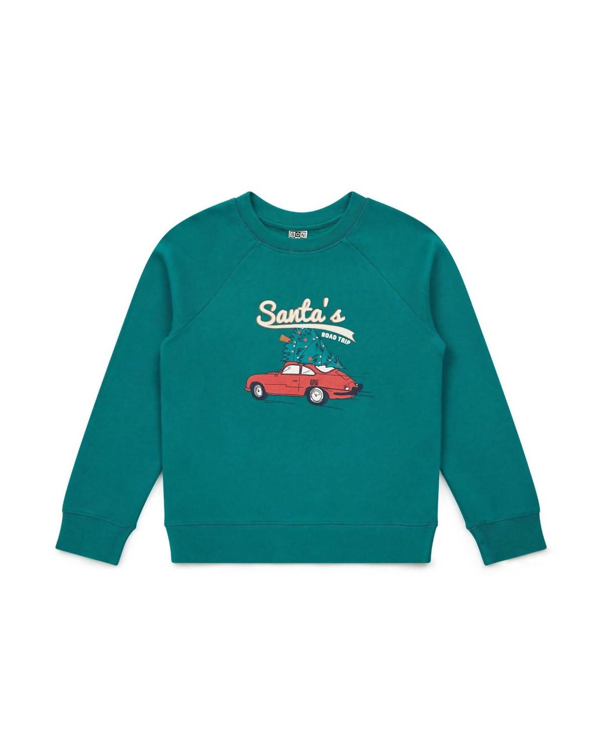Флисовая толстовка Santa's Road Trip в цвете речной зелени Bonton — фото 3