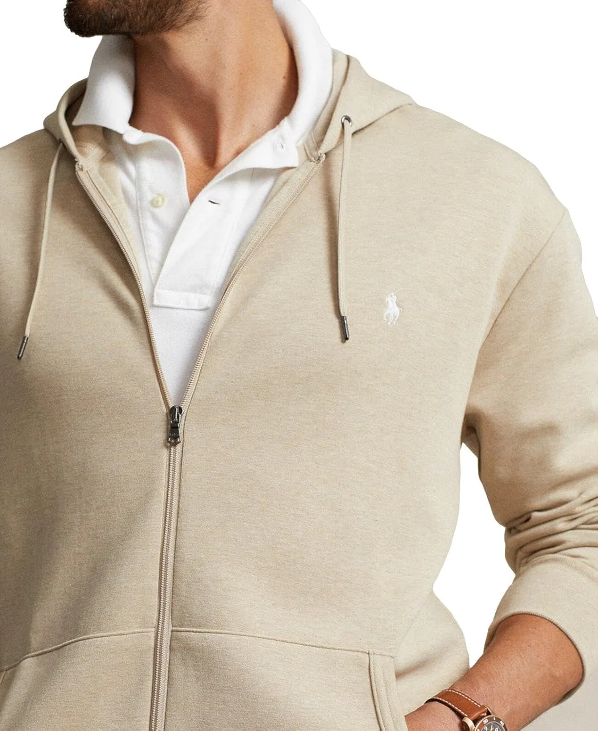 Худи на молнии POLO RALPH LAUREN, цвет Rl Sand Heather — фото 4