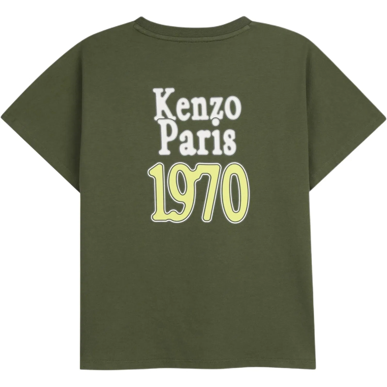 Футболка детская с круглым вырезом KENZO зеленая — фото 3