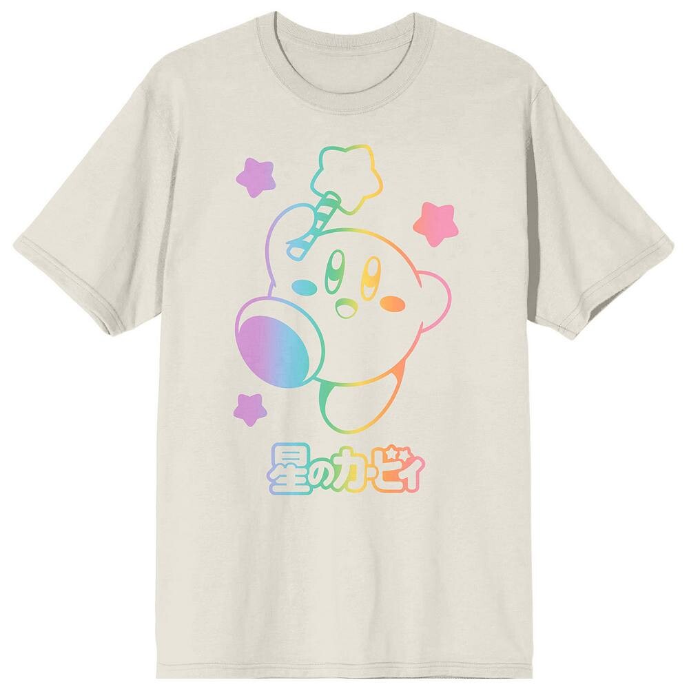 

Мужская футболка Kirby Rainbow с градиентом Licensed Character, белый