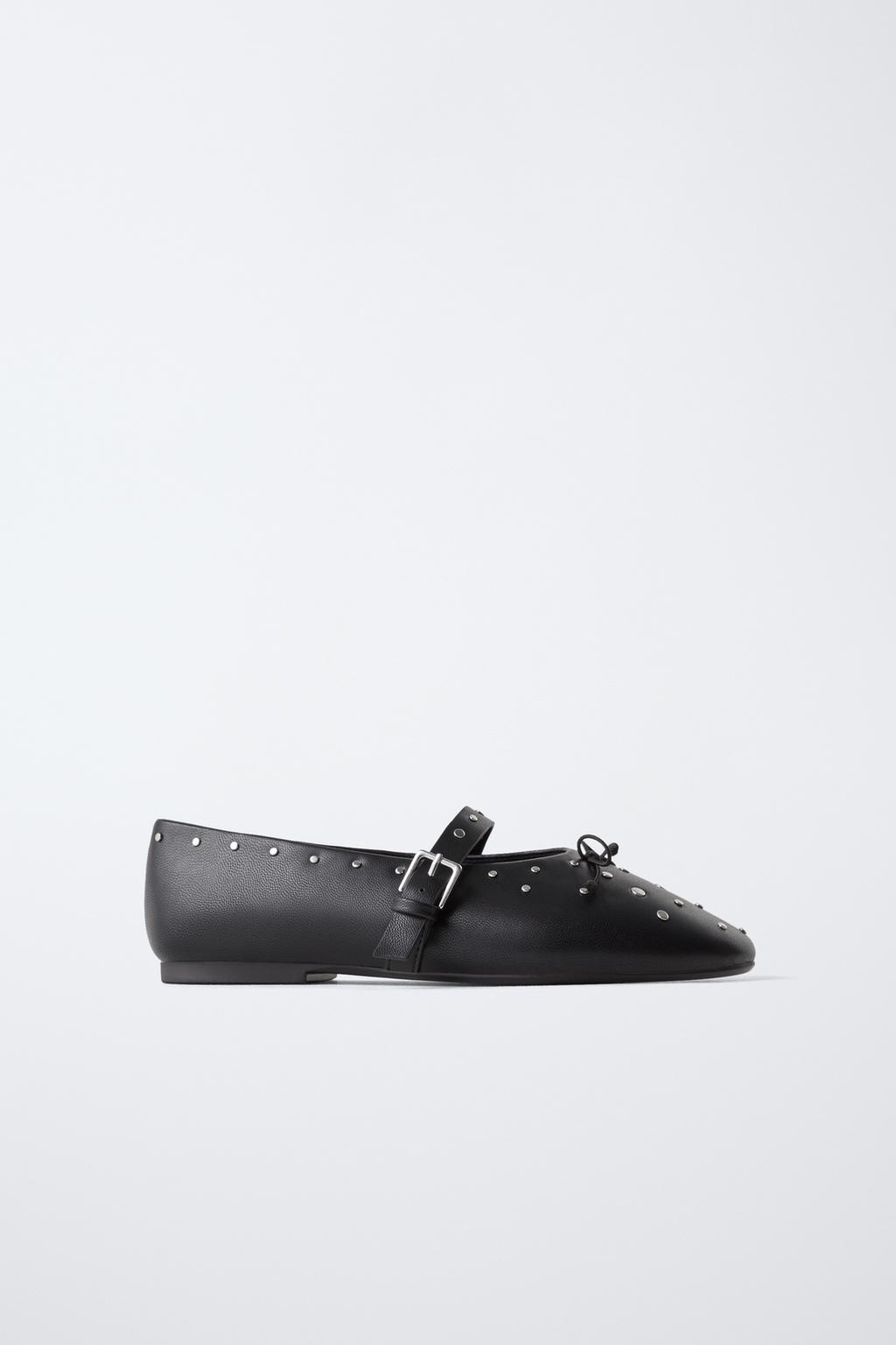 

Балерины с шипами ZARA, черный