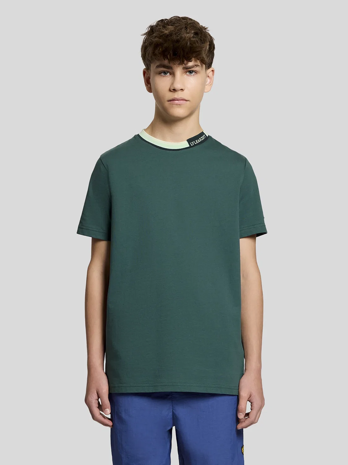 Футболка Lyle & Scott, Emerald/Mint/Fir — фото 2