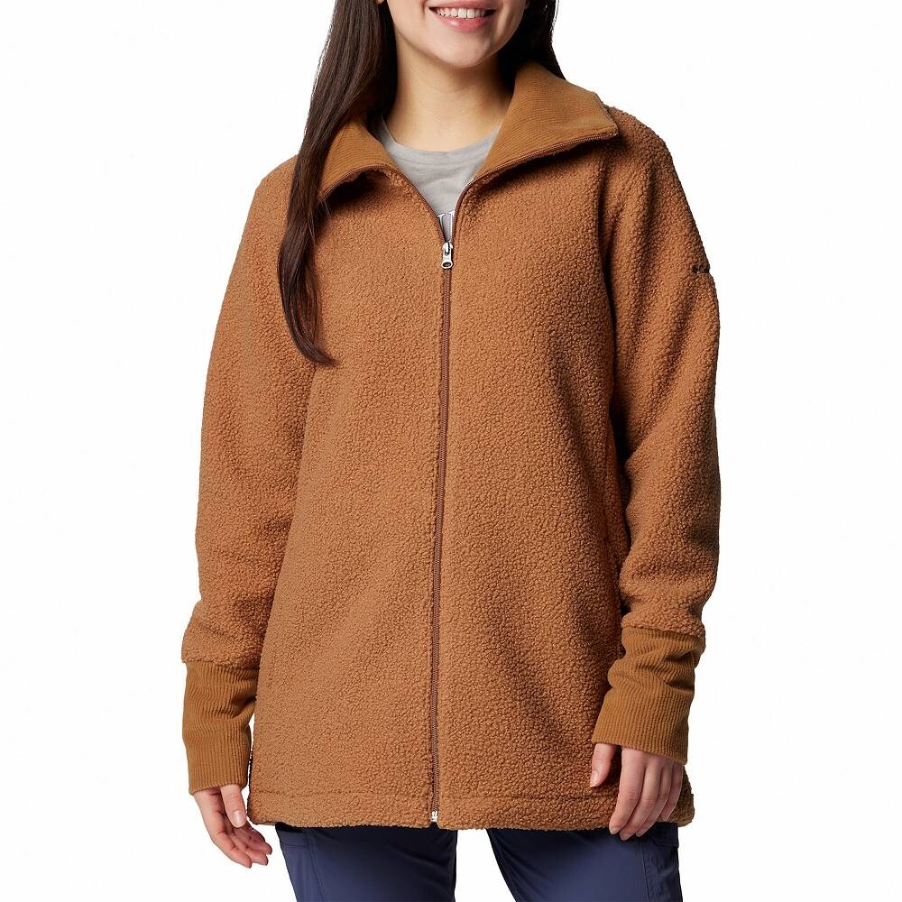 

Женская флисовая куртка Columbia Blue Point Creek на молнии спереди, цвет Camel Brown